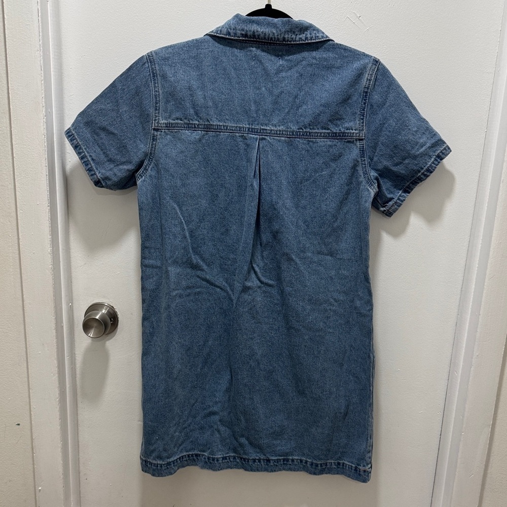 Forever 21 Y2K Light Blue Zip-Up Denim Dress Size M - Picture 5 of 5